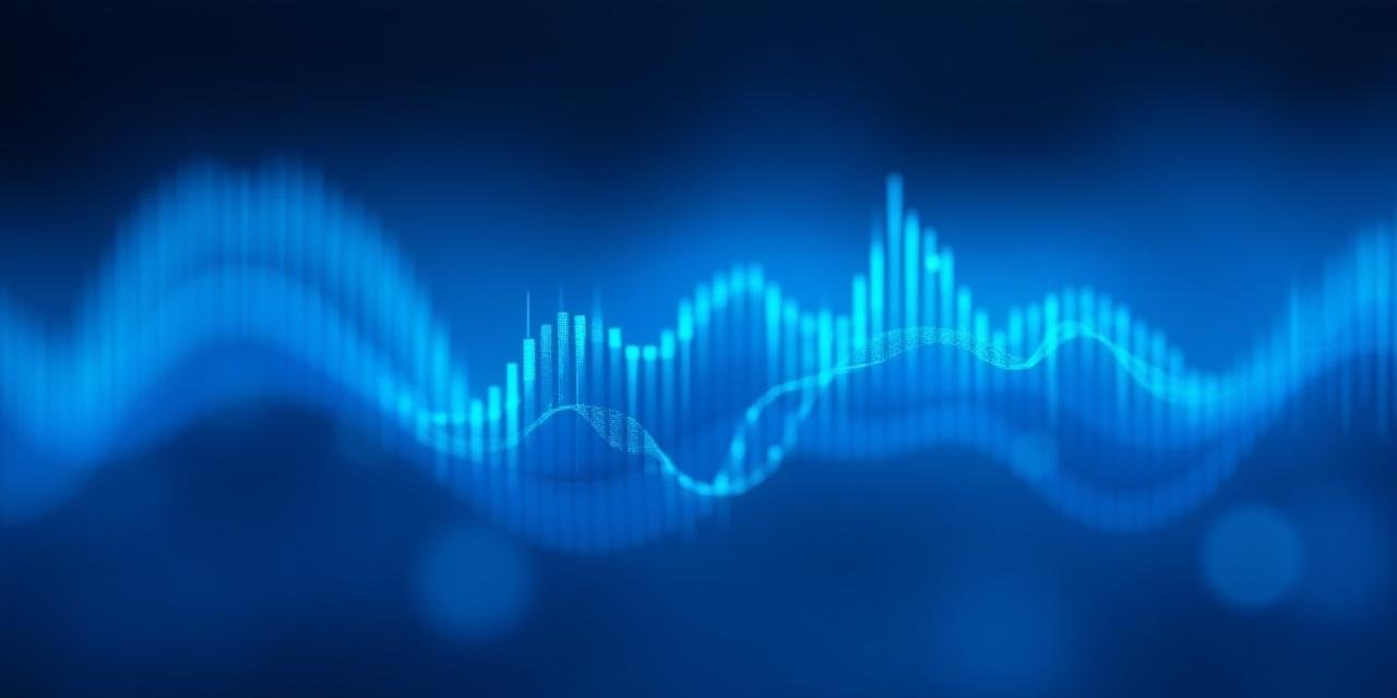 Abstract representation of financial market volatility and data waves